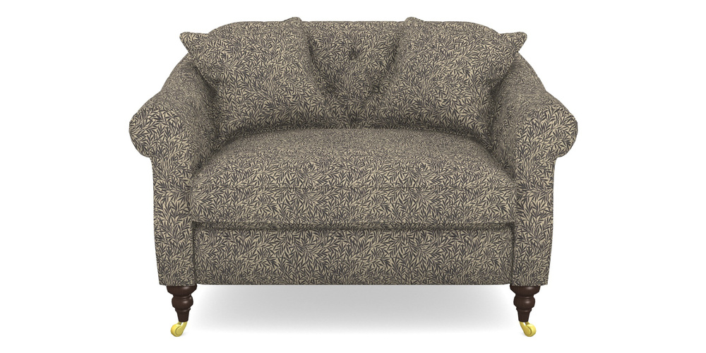 Product photograph of Abbotsbury Snuggler In V A Drawn From Nature Collection - Willow - Navy from Sofas and Stuff Limited