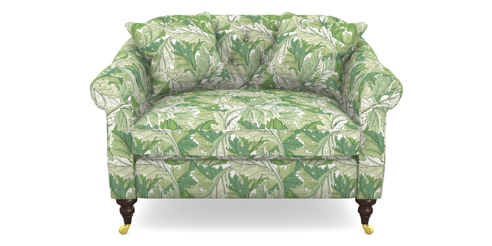 Product photograph of Abbotsbury Snuggler In William Morris Collection - Acanthus - Leaf Green from Sofas and Stuff Limited