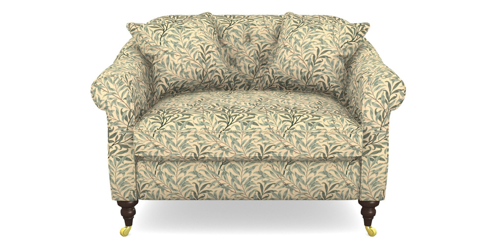 Product photograph of Abbotsbury Snuggler In William Morris Collection - Willow Boughs - Cream Pale Green from Sofas and Stuff Limited