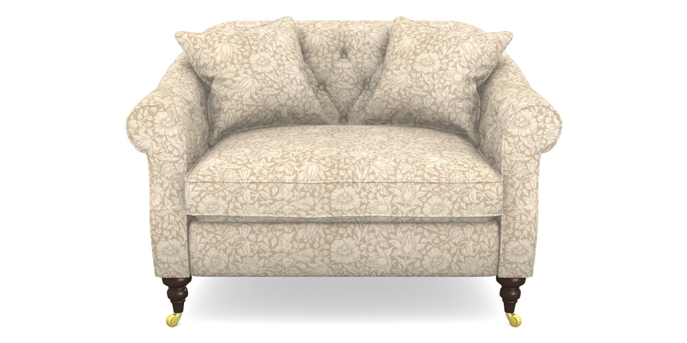 Product photograph of Abbotsbury Snuggler In William Morris Collection - Mallow - Linen from Sofas and Stuff Limited