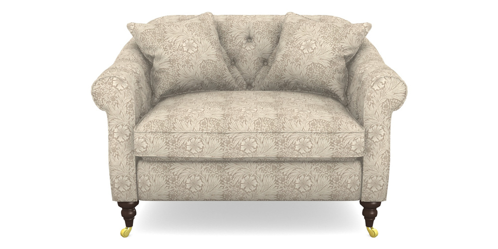 Product photograph of Abbotsbury Snuggler In William Morris Collection - Marigold - Linen Ivory from Sofas and Stuff Limited