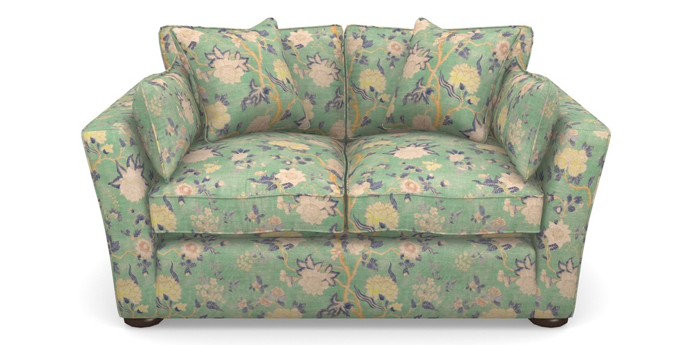 Product photograph of Aldeburgh Sofa Bed 2 5 Seater Sofa Bed In Floral Linen - Even So Verde from Sofas and Stuff Limited