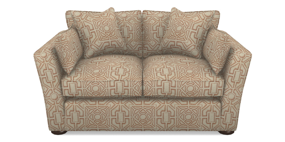 Product photograph of Aldeburgh Sofa Bed 2 5 Seater Sofa Bed In Rhs Collection - Large Knot Garden Linen - Terracotta from Sofas and Stuff Limited