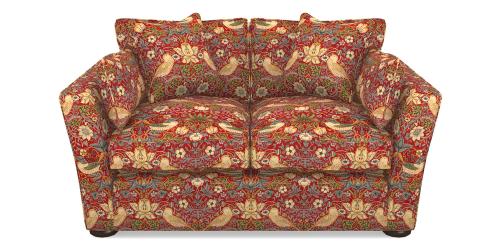 Product photograph of Aldeburgh Sofa Bed 2 5 Seater Sofa Bed In William Morris Collection - Strawberry Thief - Crimson Slate from Sofas and Stuff Limited