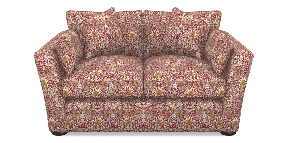 Product photograph of Aldeburgh Sofa Bed 2 5 Seater Sofa Bed In William Morris Collection - Snakeshead - Claret Gold from Sofas and Stuff Limited