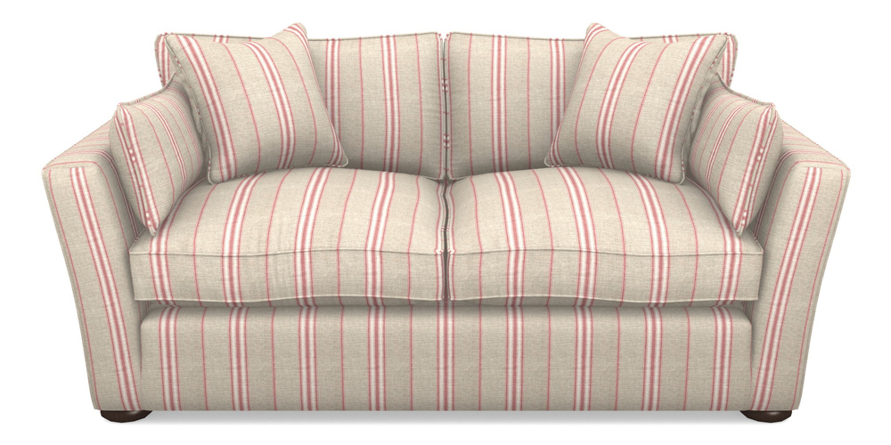 Product photograph of Aldeburgh Sofa Bed 3 Seater Sofa Bed In Cloth 18 Stripes - Regimental - Cranberry from Sofas and Stuff Limited