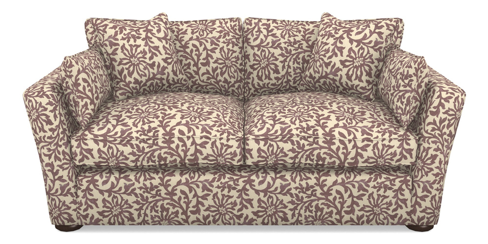 Product photograph of Aldeburgh Sofa Bed 3 Seater Sofa Bed In V A Brompton Collection - Floral Scroll - Cacao from Sofas and Stuff Limited