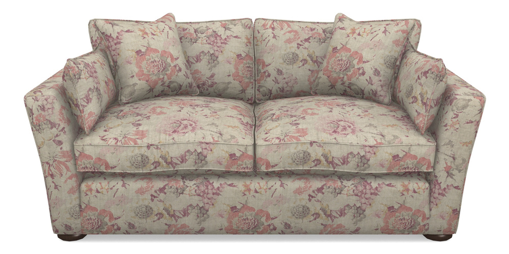 Product photograph of Aldeburgh Sofa Bed 3 Seater Sofa Bed In Floral Linen - Faith Antique Sangria from Sofas and Stuff Limited