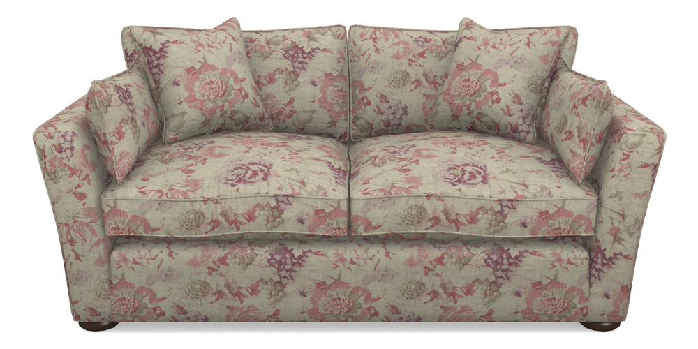 Product photograph of Aldeburgh Sofa Bed 3 Seater Sofa Bed In Floral Linen - Faith Rose Quartz from Sofas and Stuff Limited