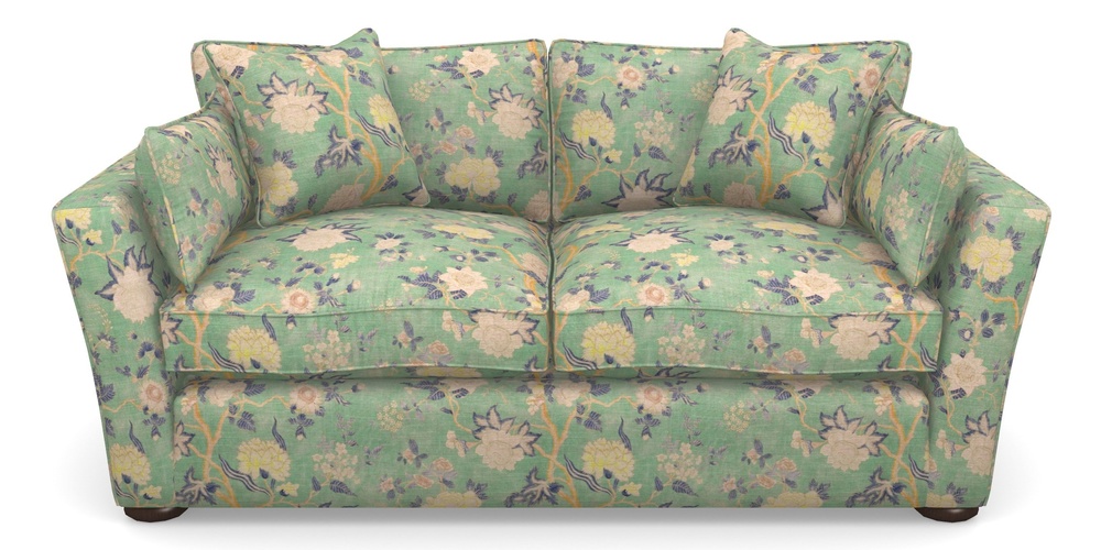 Product photograph of Aldeburgh Sofa Bed 3 Seater Sofa Bed In Floral Linen - Even So Verde from Sofas and Stuff Limited