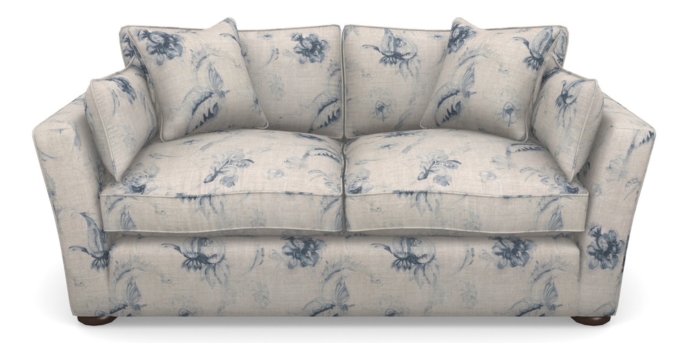 Product photograph of Aldeburgh Sofa Bed 3 Seater Sofa Bed In Floral Linen - Lela Mystery Indigo from Sofas and Stuff Limited