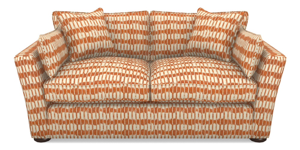 Product photograph of Aldeburgh Sofa Bed 3 Seater Sofa Bed In V A Brompton Collection - Ikat - Terracotta from Sofas and Stuff Limited