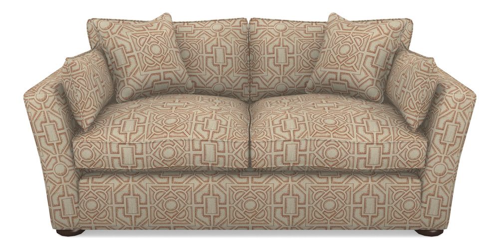 Product photograph of Aldeburgh Sofa Bed 3 Seater Sofa Bed In Rhs Collection - Large Knot Garden Linen - Terracotta from Sofas and Stuff Limited