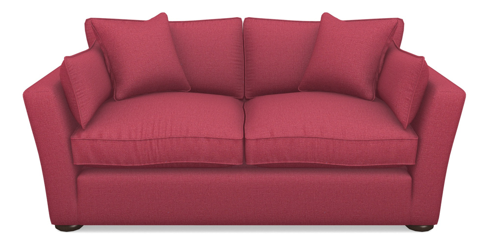 Product photograph of Aldeburgh Sofa Bed 3 Seater Sofa Bed In Plain Linen Cotton - Raspberry Jam from Sofas and Stuff Limited