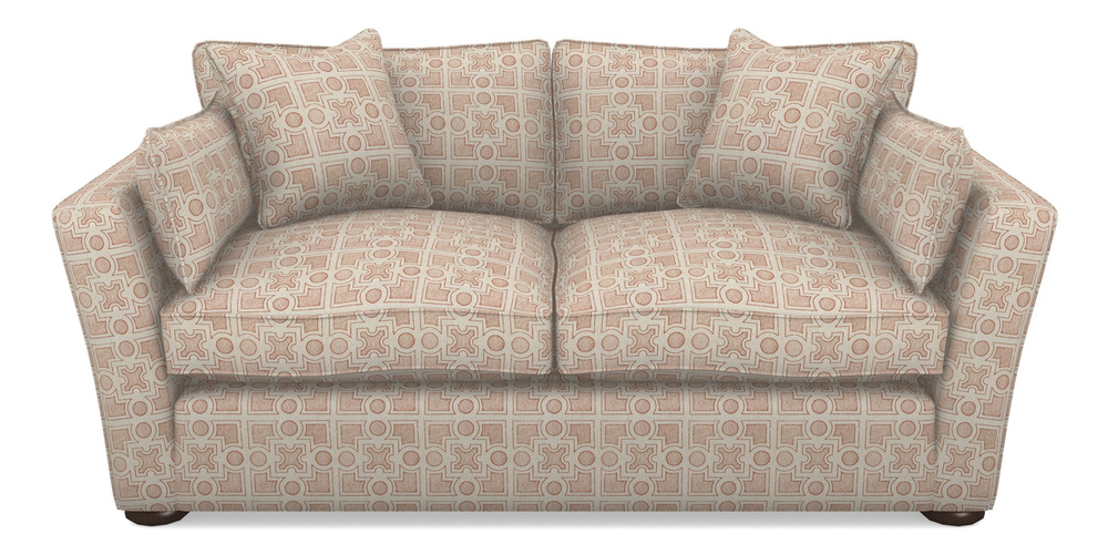 Product photograph of Aldeburgh Sofa Bed 3 Seater Sofa Bed In Rhs Collection - Small Knot Garden Cotton Weave - Terracotta from Sofas and Stuff Limited