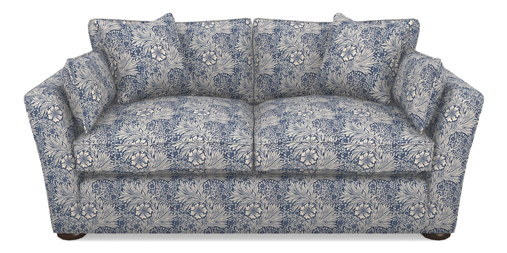 Product photograph of Aldeburgh Sofa Bed 3 Seater Sofa Bed In William Morris Collection - Marigold - Indigo Linen from Sofas and Stuff Limited