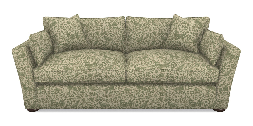 Product photograph of Aldeburgh Sofa Bed 4 Seater Sofa Bed In V A Drawn From Nature - Bird And Rabbit - Light Green from Sofas and Stuff Limited