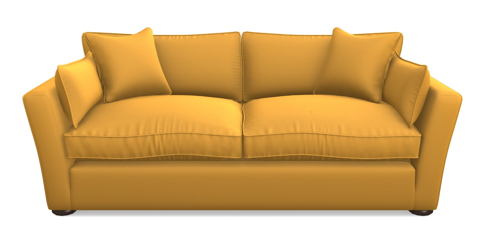 Product photograph of Aldeburgh Sofa Bed 4 Seater Sofa Bed In Clever Glossy Velvet - Fools Gold from Sofas and Stuff Limited