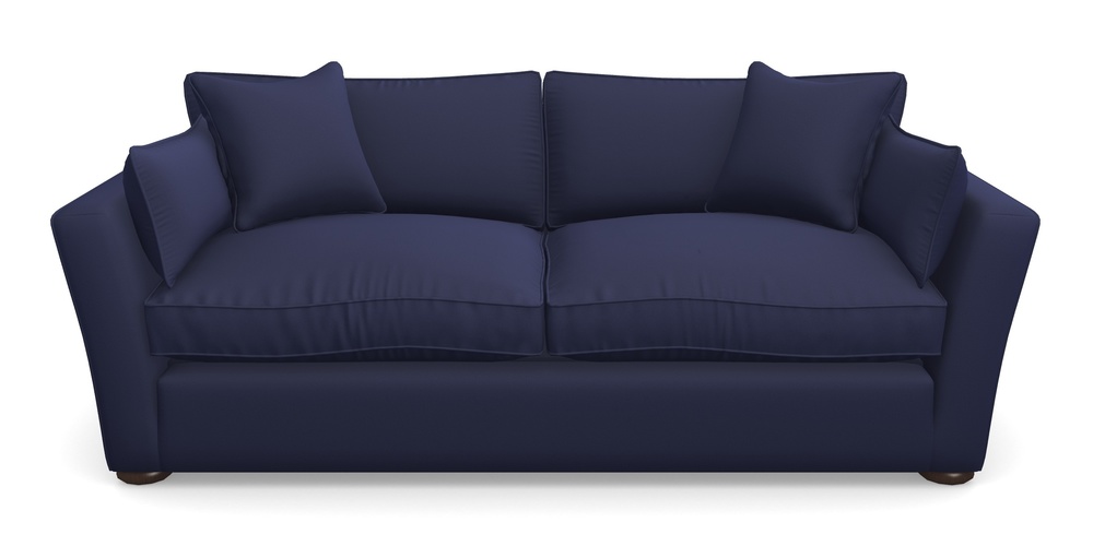 Product photograph of Aldeburgh Sofa Bed 4 Seater Sofa Bed In Clever Glossy Velvet - Navy from Sofas and Stuff Limited