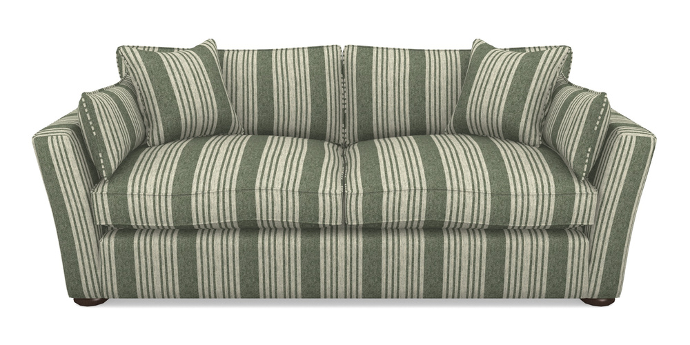 Product photograph of Aldeburgh Sofa Bed 4 Seater Sofa Bed In Cloth 22 - Bayadere - Courgette from Sofas and Stuff Limited