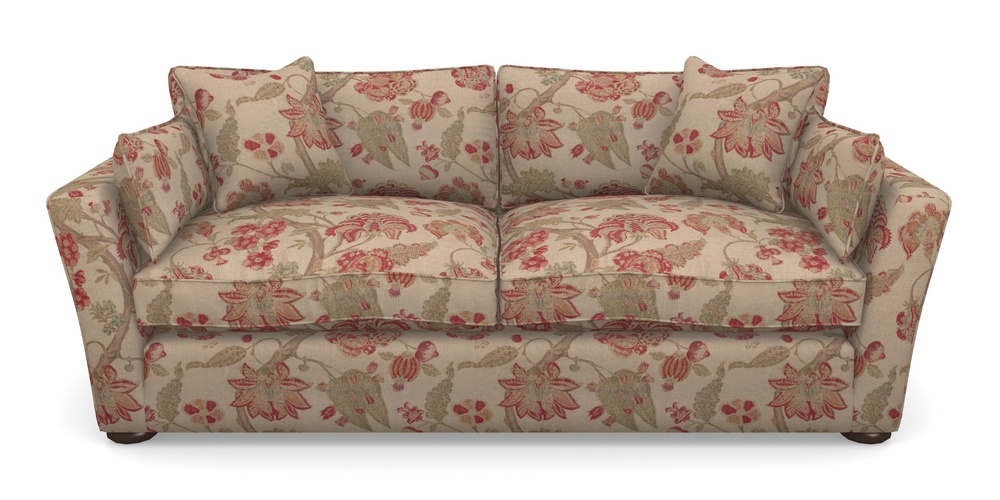 Product photograph of Aldeburgh Sofa Bed 4 Seater Sofa Bed In Floral Linen - Indienne T Rosso from Sofas and Stuff Limited