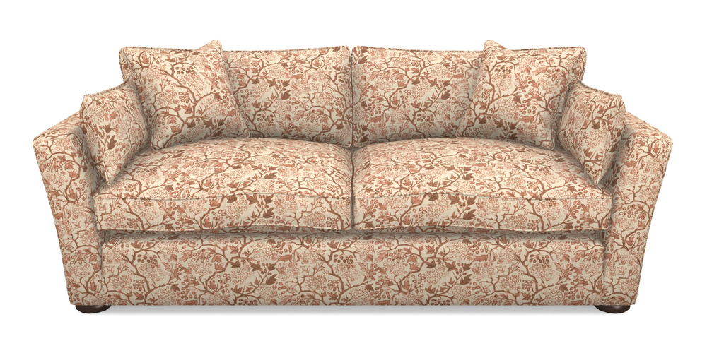 Product photograph of Aldeburgh Sofa Bed 4 Seater Sofa Bed In Rhs Collection - Gertrude Jekyll Linen Cotton Blend - Rust from Sofas and Stuff Limited