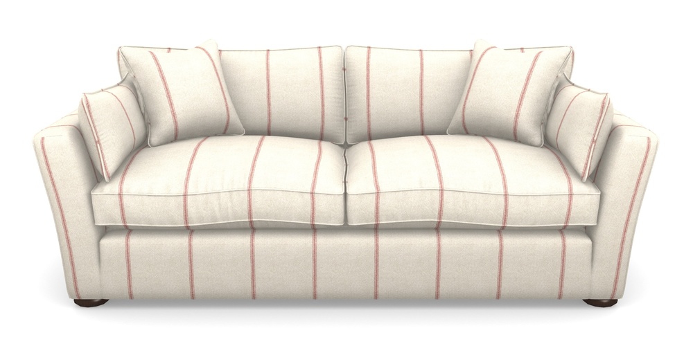 Product photograph of Aldeburgh Sofa Bed 4 Seater Sofa Bed In Grain Sack Stripe - Red from Sofas and Stuff Limited