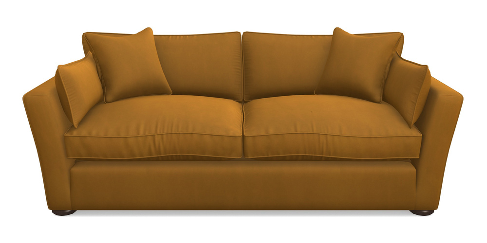 Product photograph of Aldeburgh Sofa Bed 4 Seater Sofa Bed In House Clever Velvet - Ochre from Sofas and Stuff Limited