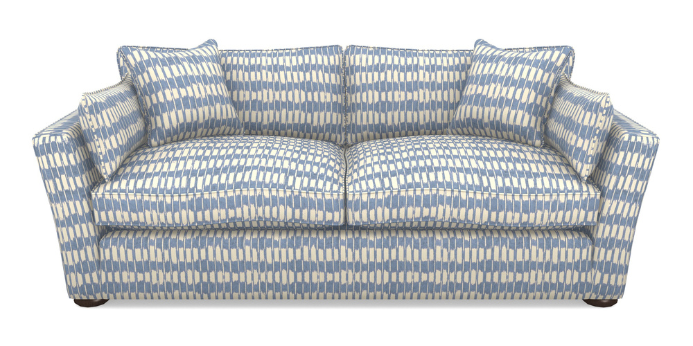 Product photograph of Aldeburgh Sofa Bed 4 Seater Sofa Bed In V A Brompton Collection - Ikat - Morning Blue from Sofas and Stuff Limited