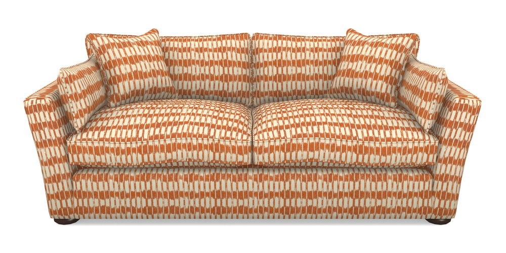 Product photograph of Aldeburgh Sofa Bed 4 Seater Sofa Bed In V A Brompton Collection - Ikat - Terracotta from Sofas and Stuff Limited