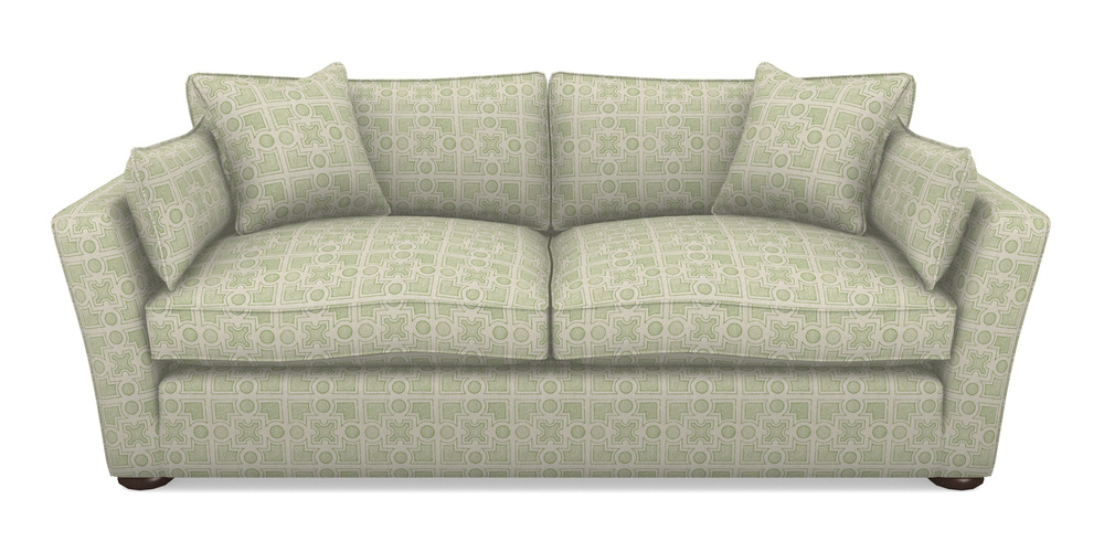 Product photograph of Aldeburgh Sofa Bed 4 Seater Sofa Bed In Rhs Collection - Small Knot Garden Cotton Weave - Green from Sofas and Stuff Limited