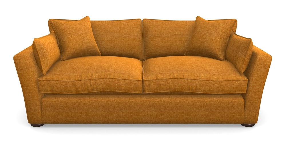 Product photograph of Aldeburgh Sofa Bed 4 Seater Sofa Bed In Textured Velvet - Turmeric from Sofas and Stuff Limited