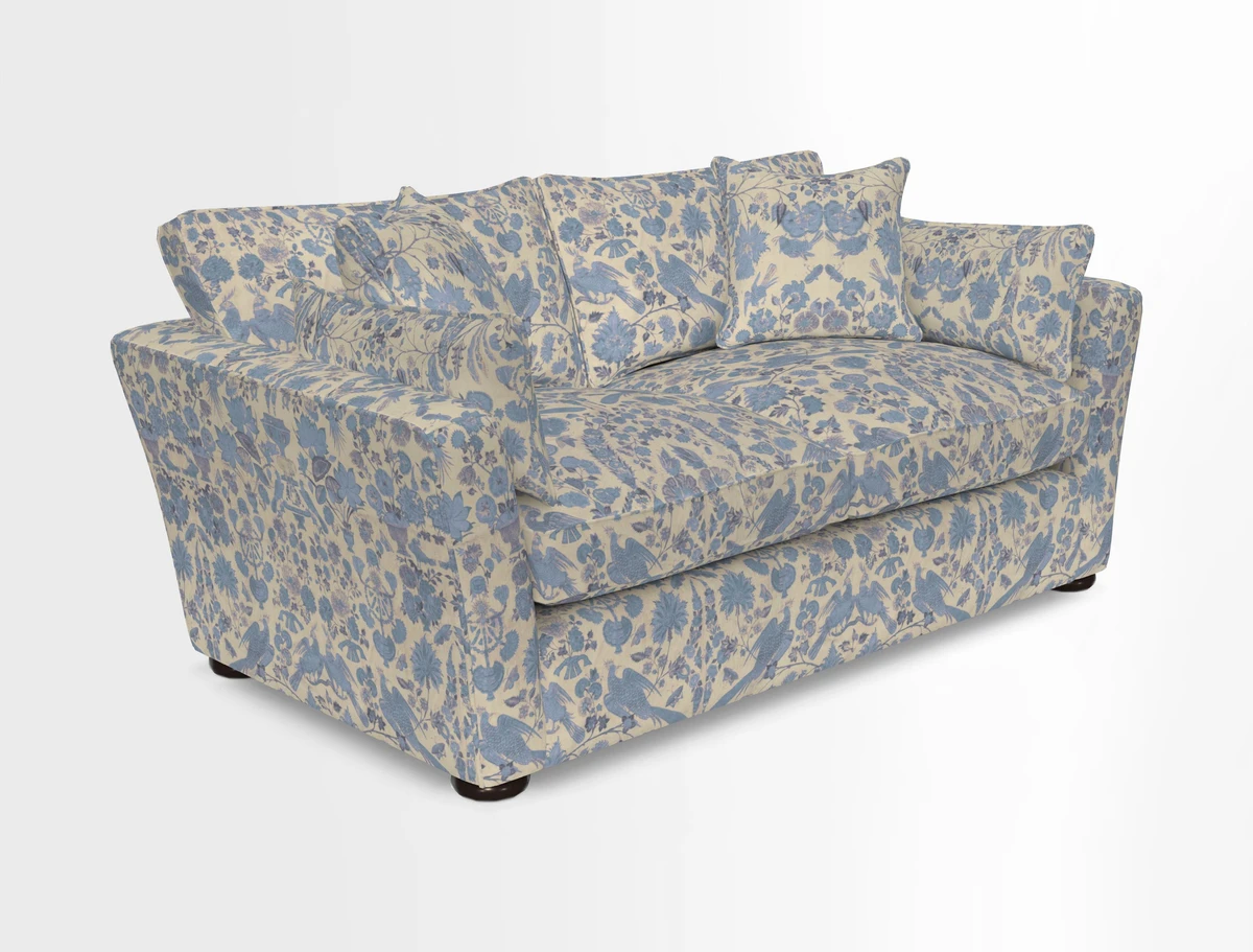 Aldeburgh 2.5 Seater Sofa in Cloth 22 Bayadere Seal with Scatters in Bayadere & Barcode Seal