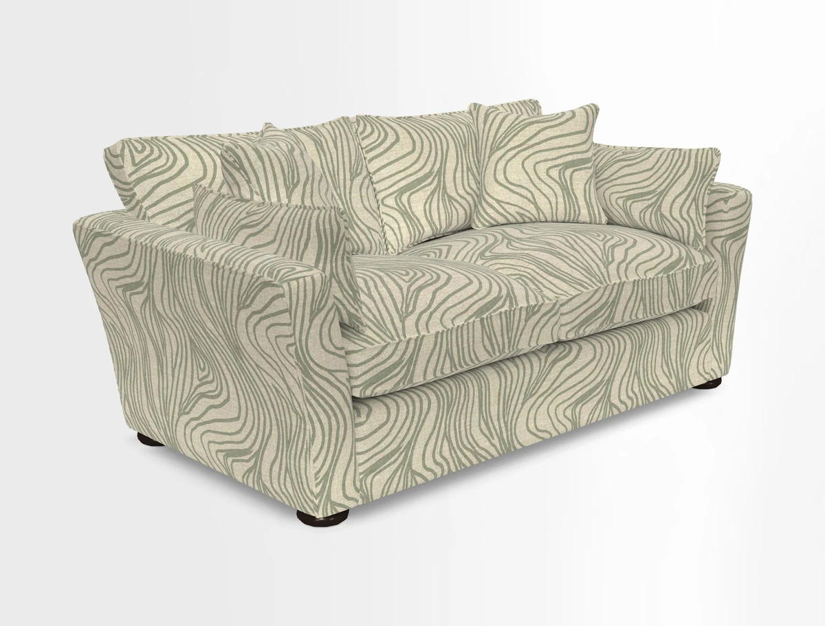 Aldeburgh 2.5 Seater Sofa in Cloth 22 Bayadere Seal with Scatters in Bayadere & Barcode Seal