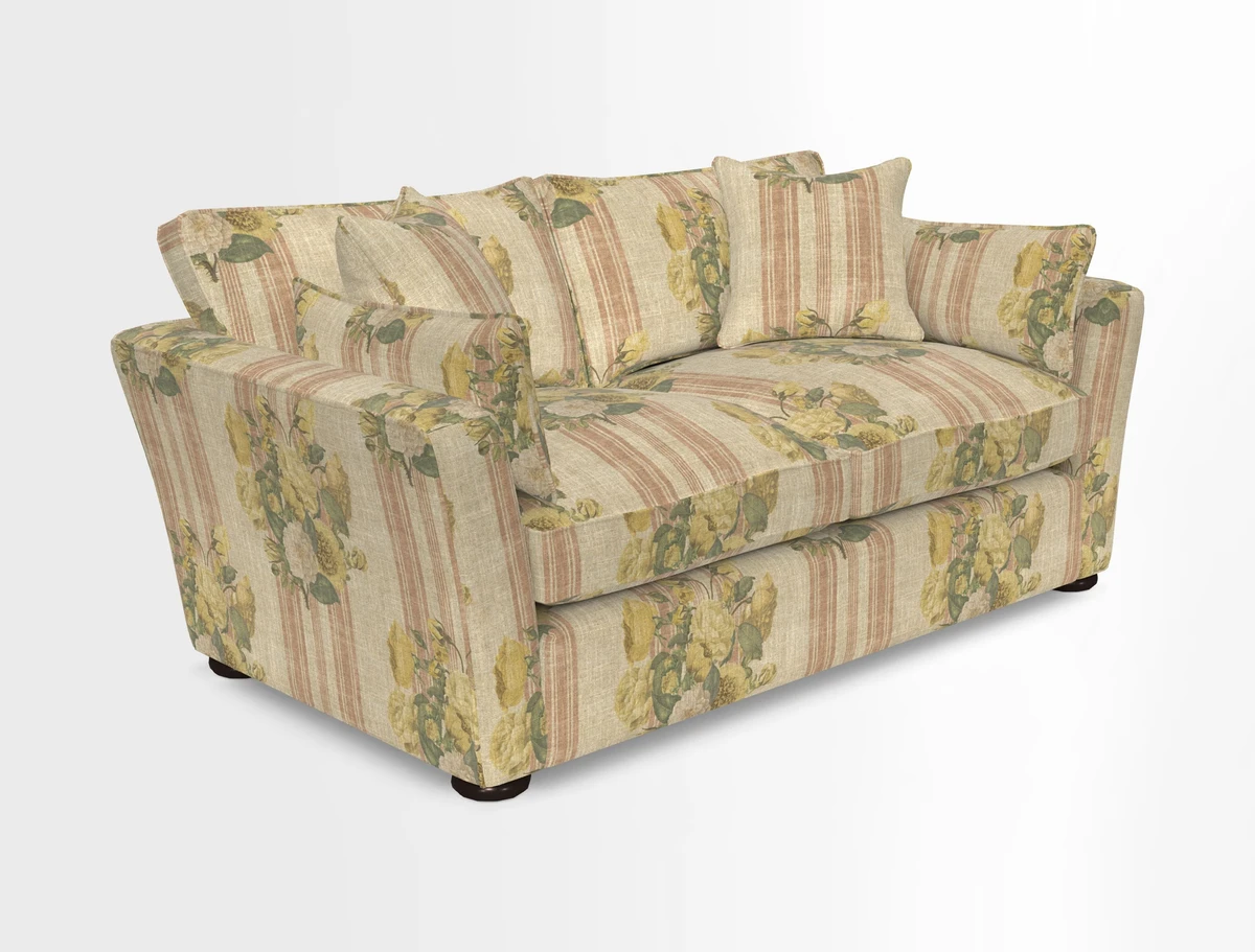 Aldeburgh 2.5 Seater Sofa in Cloth 22 Bayadere Seal with Scatters in Bayadere & Barcode Seal