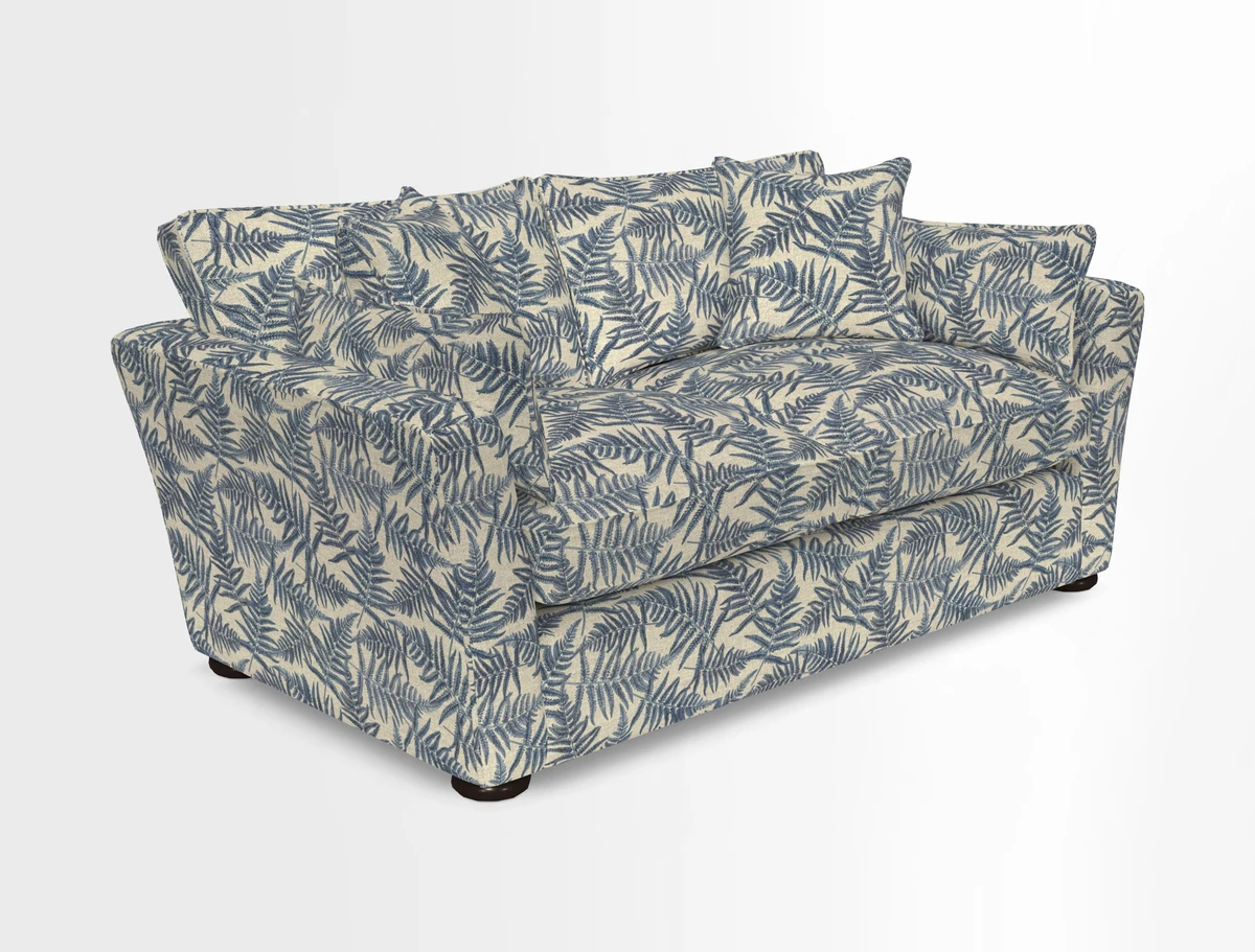 Aldeburgh 2.5 Seater Sofa in Cloth 22 Bayadere Seal with Scatters in Bayadere & Barcode Seal