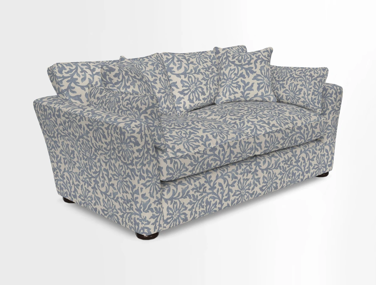 Aldeburgh 2.5 Seater Sofa in Cloth 22 Bayadere Seal with Scatters in Bayadere & Barcode Seal