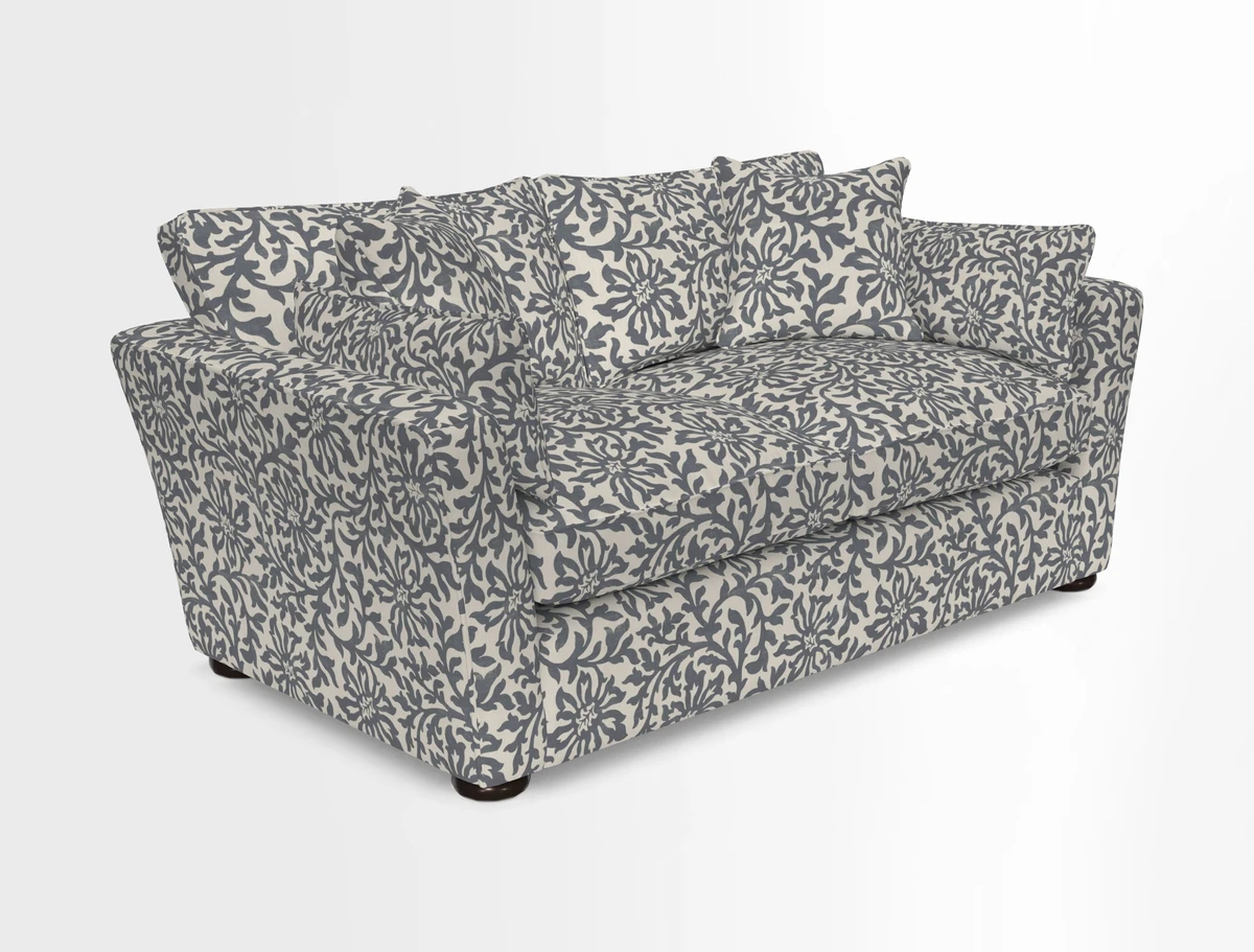 Aldeburgh 2.5 Seater Sofa in Cloth 22 Bayadere Seal with Scatters in Bayadere & Barcode Seal