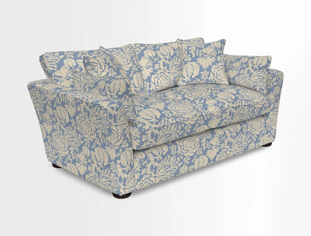 Aldeburgh 2.5 Seater Sofa in Cloth 22 Bayadere Seal with Scatters in Bayadere & Barcode Seal