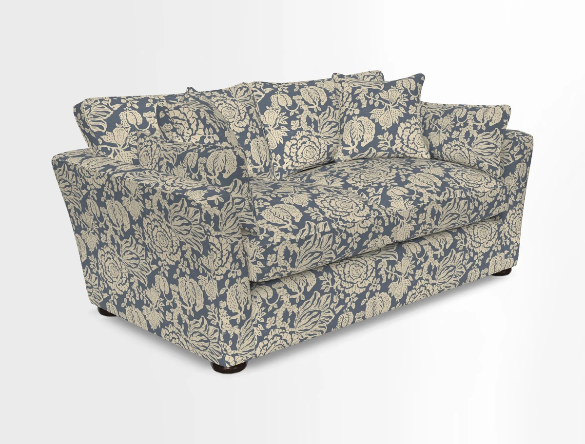 Aldeburgh 2.5 Seater Sofa in Cloth 22 Bayadere Seal with Scatters in Bayadere & Barcode Seal