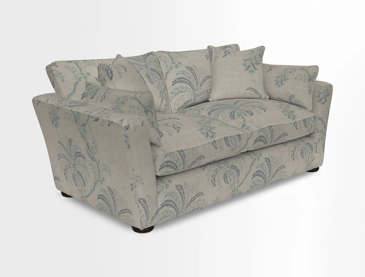 Aldeburgh 2.5 Seater Sofa in Cloth 22 Bayadere Seal with Scatters in Bayadere & Barcode Seal