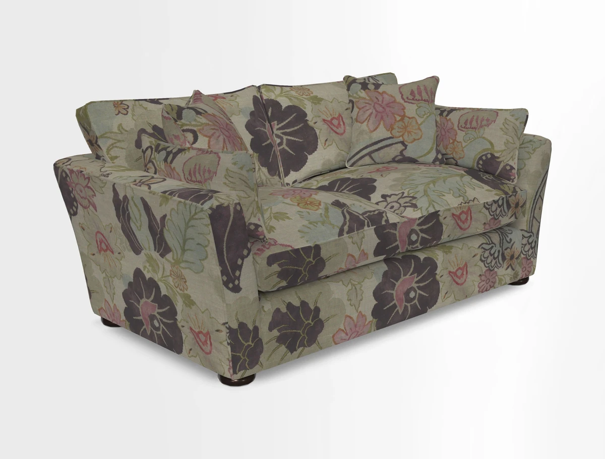 Aldeburgh 2.5 Seater Sofa in Cloth 22 Bayadere Seal with Scatters in Bayadere & Barcode Seal