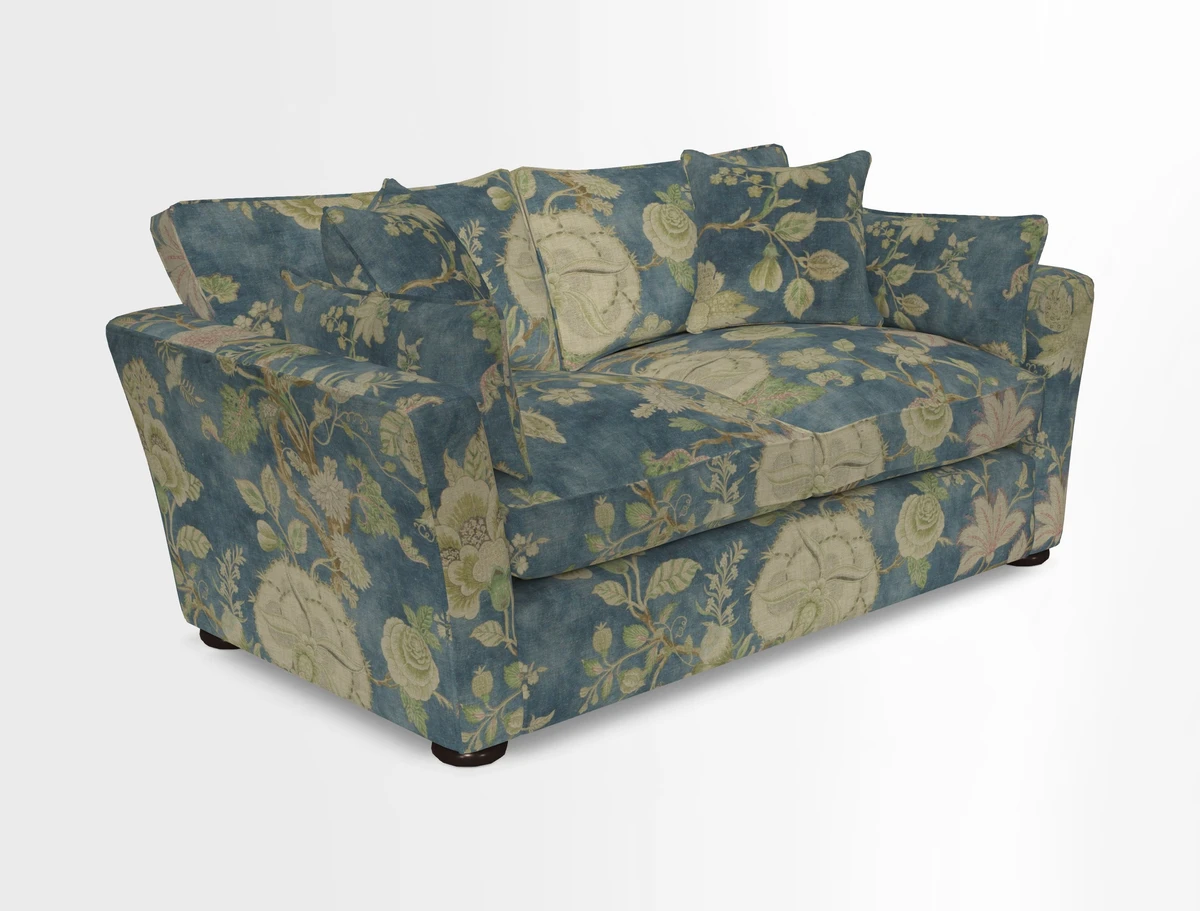 Aldeburgh 2.5 Seater Sofa in Cloth 22 Bayadere Seal with Scatters in Bayadere & Barcode Seal