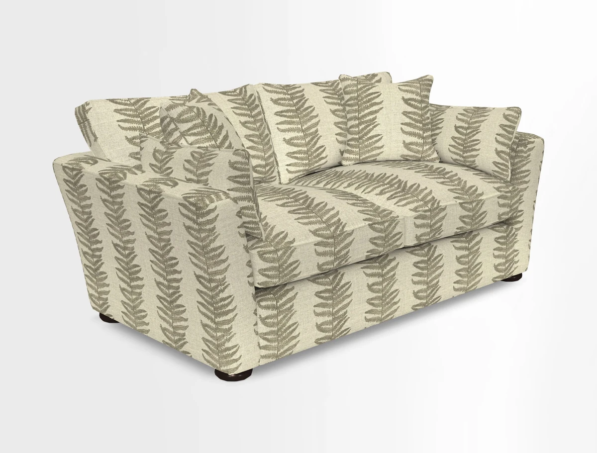 Aldeburgh 2.5 Seater Sofa in Cloth 22 Bayadere Seal with Scatters in Bayadere & Barcode Seal