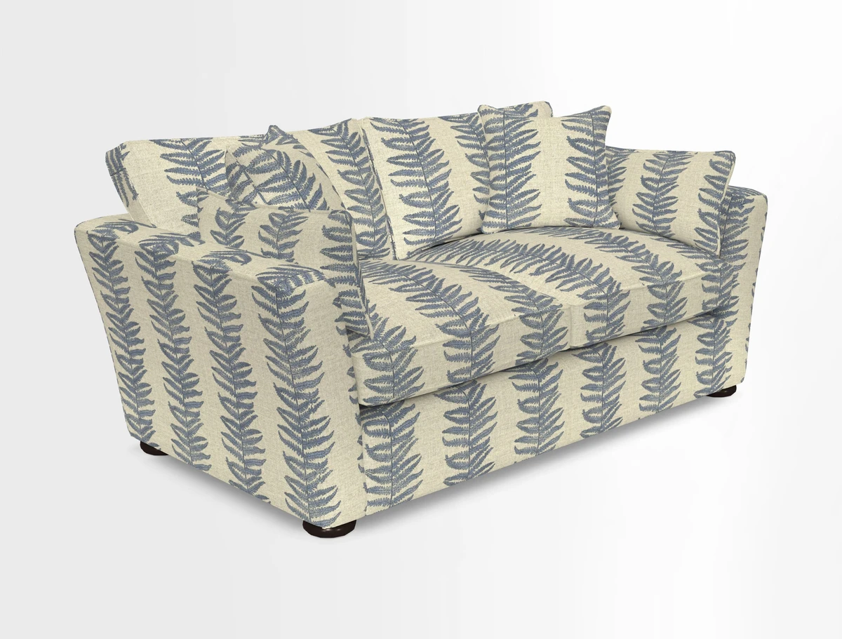 Aldeburgh 2.5 Seater Sofa in Cloth 22 Bayadere Seal with Scatters in Bayadere & Barcode Seal