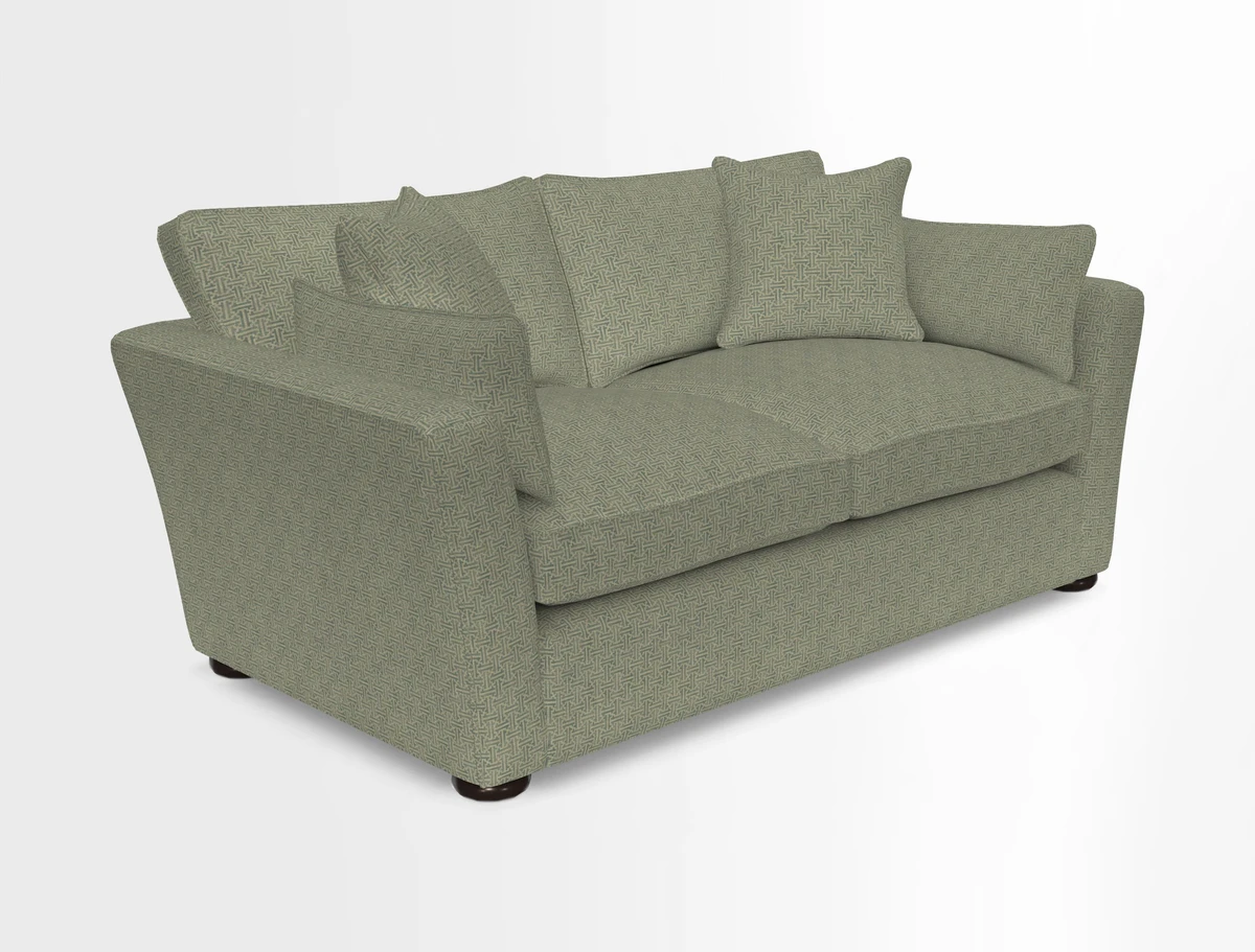 Aldeburgh 2.5 Seater Sofa in Cloth 22 Bayadere Seal with Scatters in Bayadere & Barcode Seal