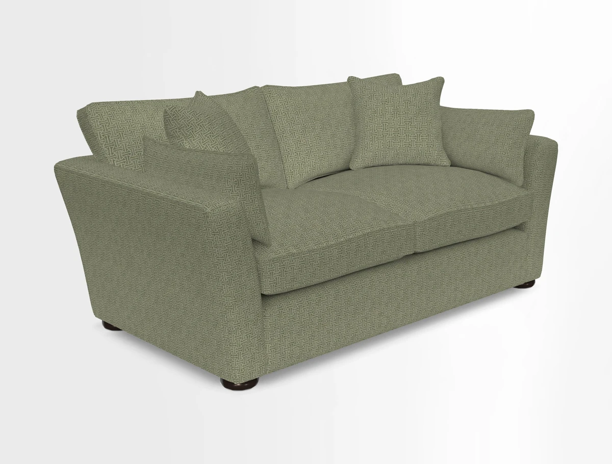 Aldeburgh 2.5 Seater Sofa in Cloth 22 Bayadere Seal with Scatters in Bayadere & Barcode Seal