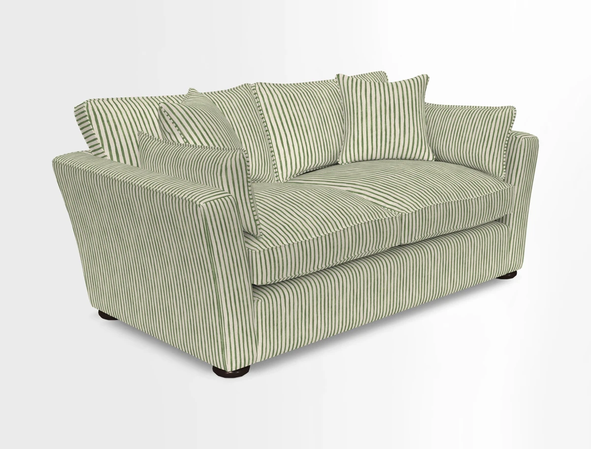 Aldeburgh 2.5 Seater Sofa in Cloth 22 Bayadere Seal with Scatters in Bayadere & Barcode Seal