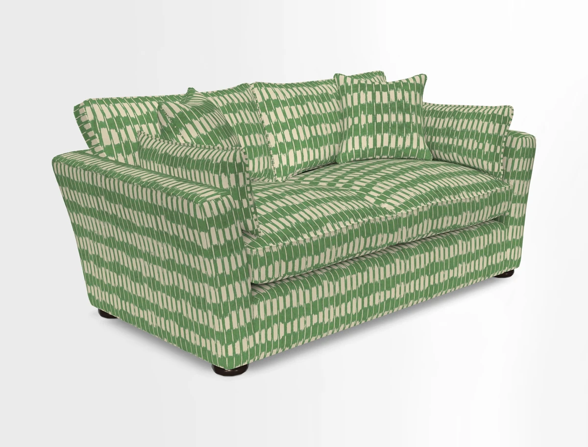 Aldeburgh 2.5 Seater Sofa in Cloth 22 Bayadere Seal with Scatters in Bayadere & Barcode Seal