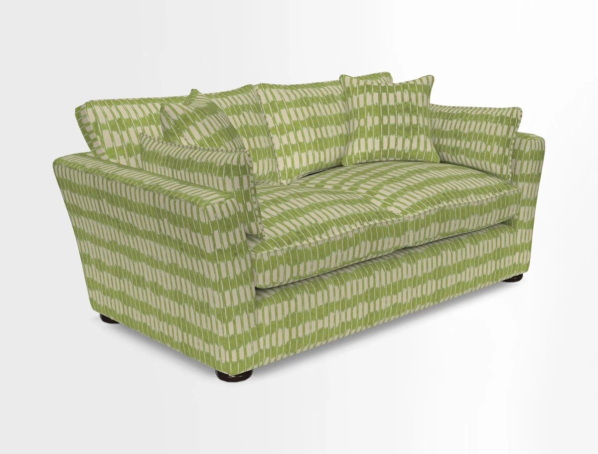 Aldeburgh 2.5 Seater Sofa in Cloth 22 Bayadere Seal with Scatters in Bayadere & Barcode Seal